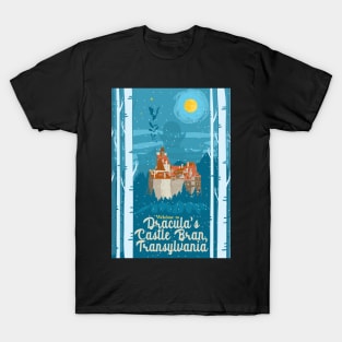 Travel Poster Transylvania, Bran castle, Dracula 4 T-Shirt